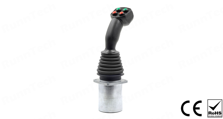 RunnTech Dual Axis Industrial Joystick Controller with 10Vdc Output and Deadman Trigger