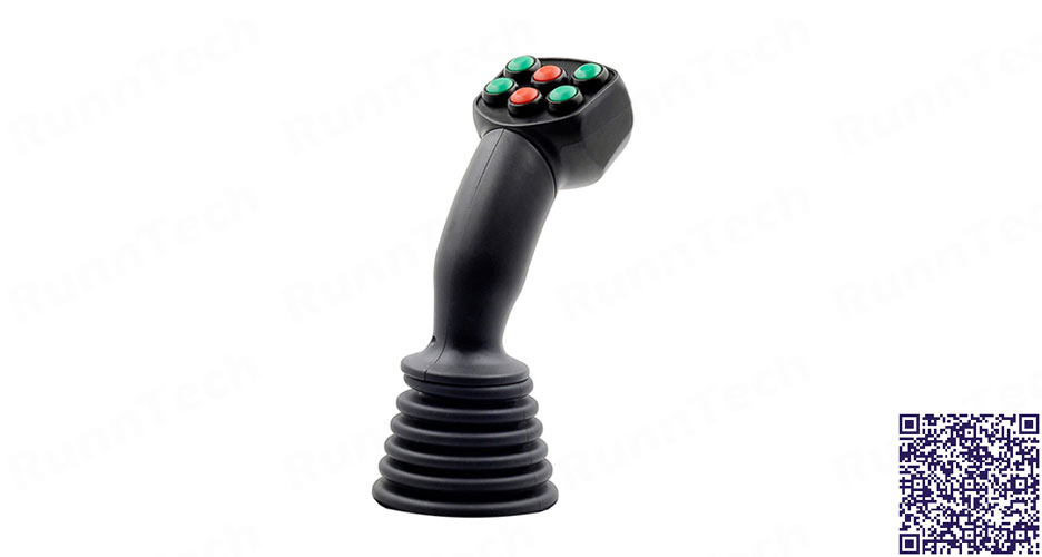 RunnTech HD10 Series Ergonomical Joystick Grip (handle) with 6 Pushbuttons and 1 Deadman Trigger