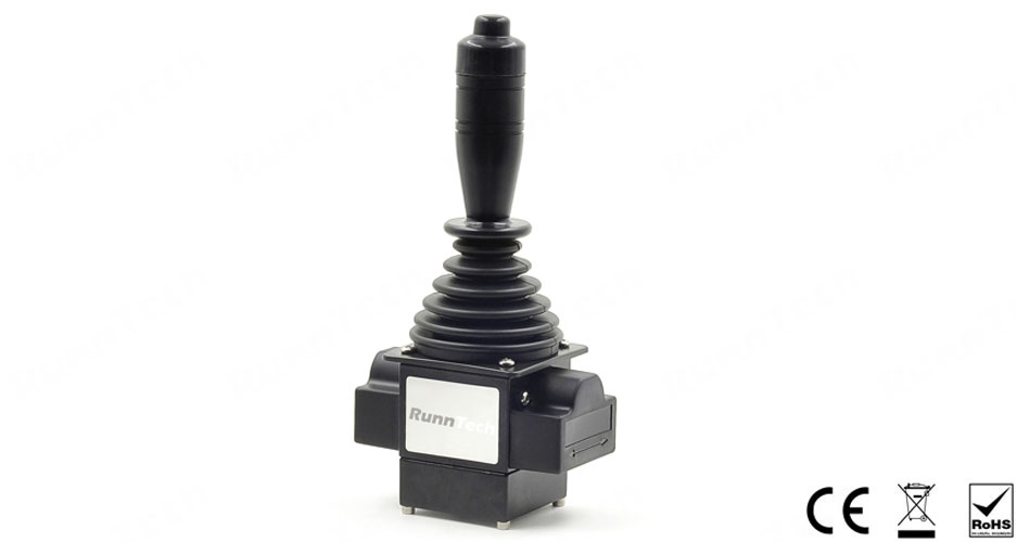 RunnTech Single-axis Friction Joystick 5Vdc Analog Output to Control Forestry Mulching Machine