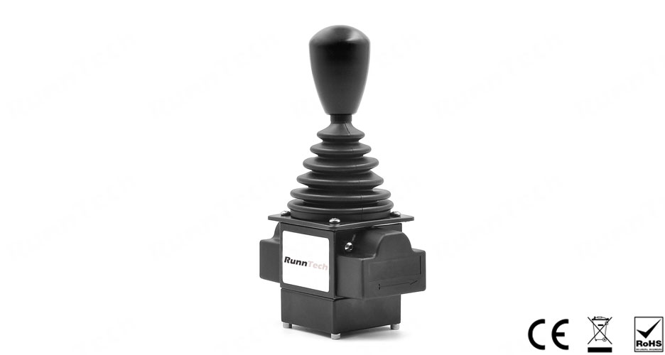 RunnTech Single-axis Industrial Joystick with -10Vdc to +10Vdc Output for Electrohydraulic Control